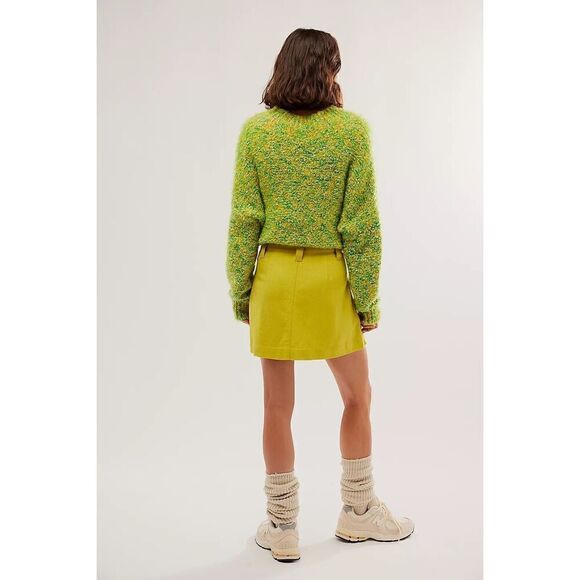 Free People Can't Blame Me Linen Mini Skirt Size S - Picture 4 of 9